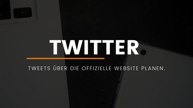 Twitter: Tweets über die offizielle Website planen.